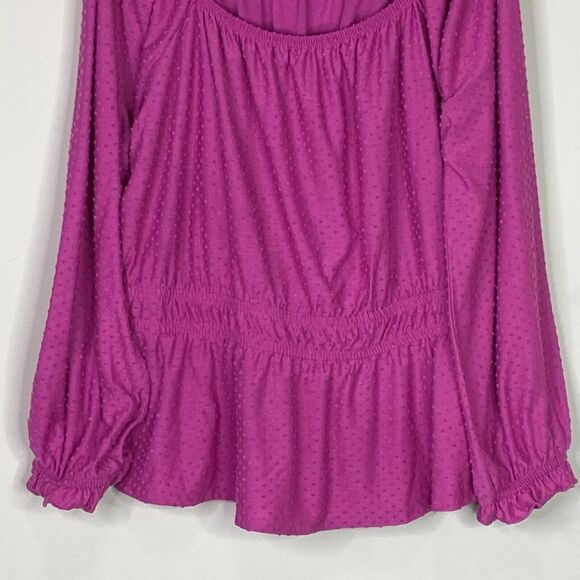 Lane Bryant 2021 Polka Dot Peplum Textured Blouse Women's Plus Size 18/20 - Picture 5 of 9